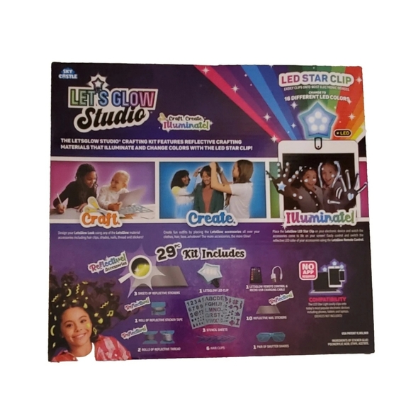 Sky Castle Let's Glow Studio - DIY Art/Crafts Influencer Video Creator Kit NEW - Picture 2 of 11